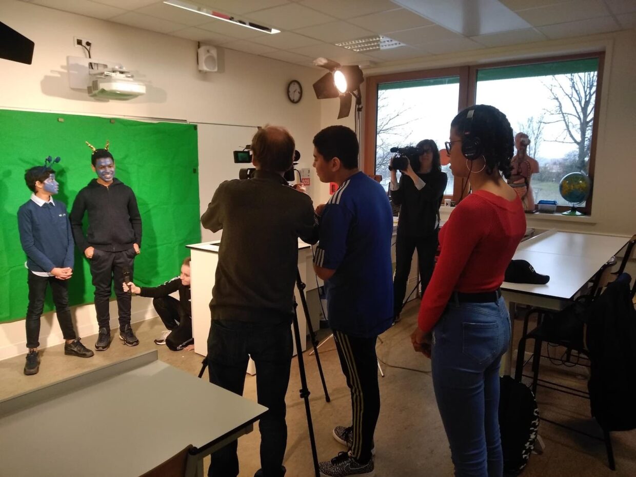 Journée de tournage pour les graines de reporters scientifiques, dans l’académie de Strasbourg
