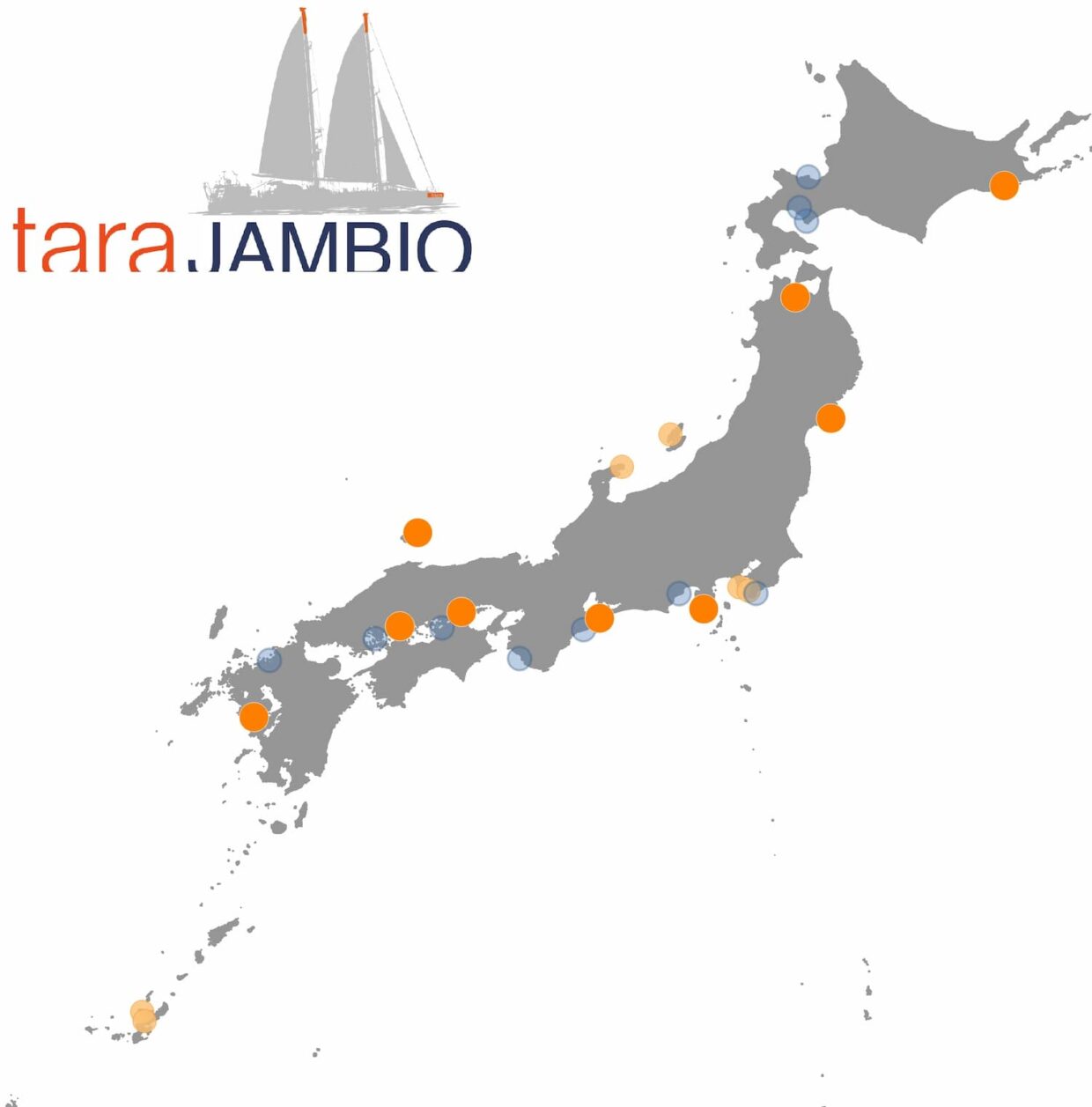 Carte Tara-Jambio des sites d’échantillonnage en 2020 et 2021