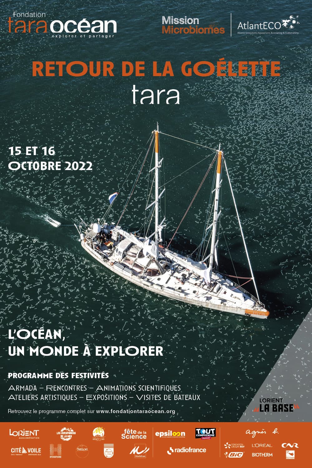 Affiche Retour de la goélette Tara à Lorient 15 et 16 octobre 2022
