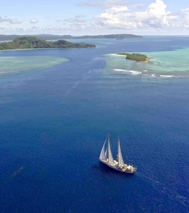 Tara arrive à Wallis et Futuna durant l’expédition Tara Pacific