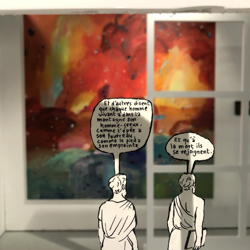 Vue de l'exposition ''François Olislaeger, Vive le feu !'', Espace Jacques Villeglé, Saint-Gratien, 2022