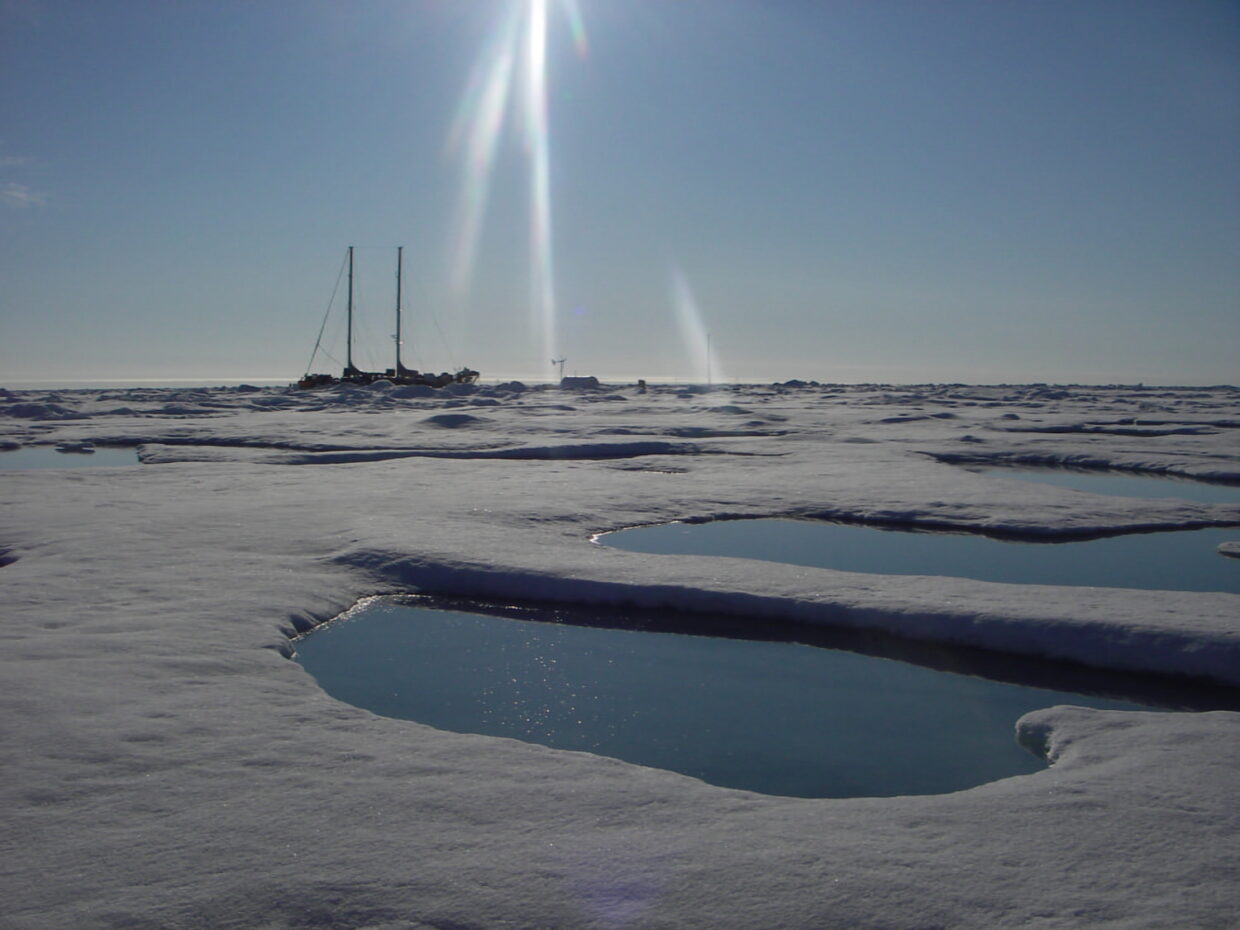 Tara on the Arctic pack ice @ Grant Revers - Tara Ocean Foundation