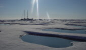 Tara on the Arctic pack ice @ Grant Revers - Tara Ocean Foundation