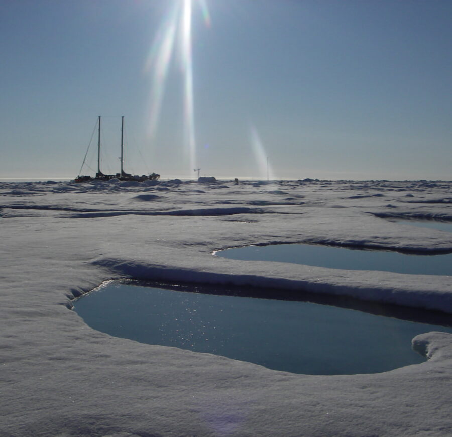 Tara sur la banquise en Arctique @ Grant Revers - Fondation tara Océan