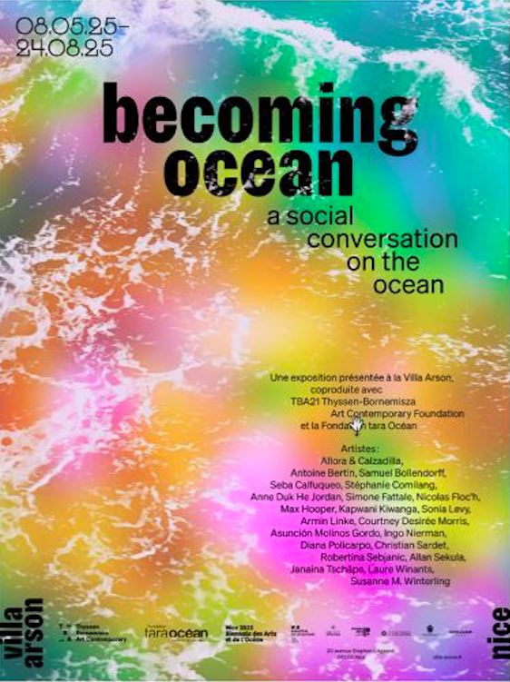 Affiche de l'exposition la Villa Arson Becoming Ocean