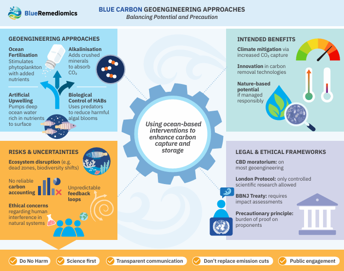 Différentes approches de géo-ingénierie marine - extrait du policy brief de la Fondation Tara Océan