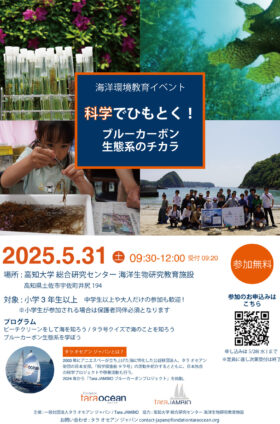イベント告知: 高知の海で科学と自然を体感！5/31(土) 科学でひもとく！ブルーカーボン生態系のチカラ