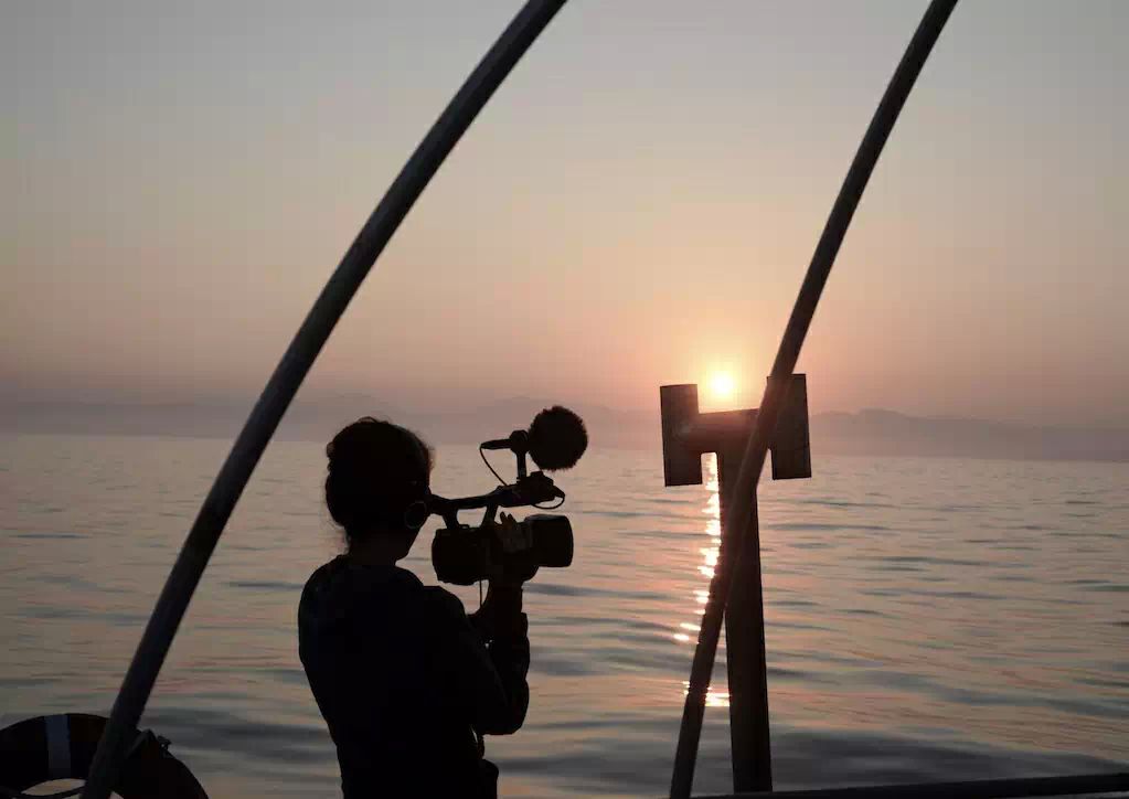 Vidéaste à bord de tara