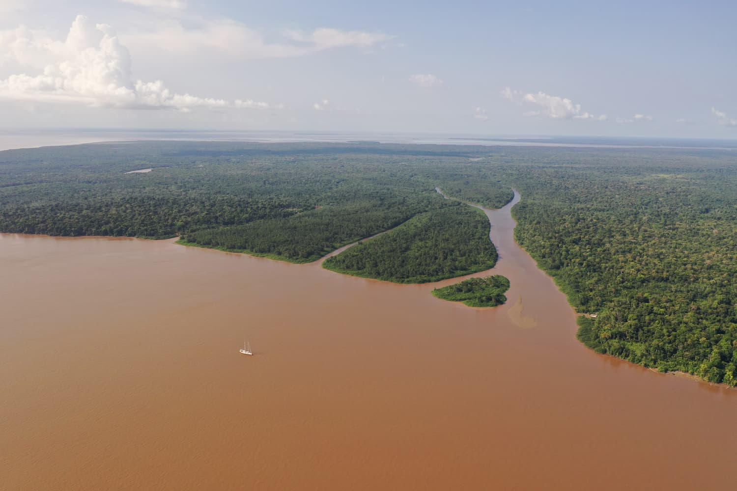 Embouchure de l'Amazone - photo prise par drone