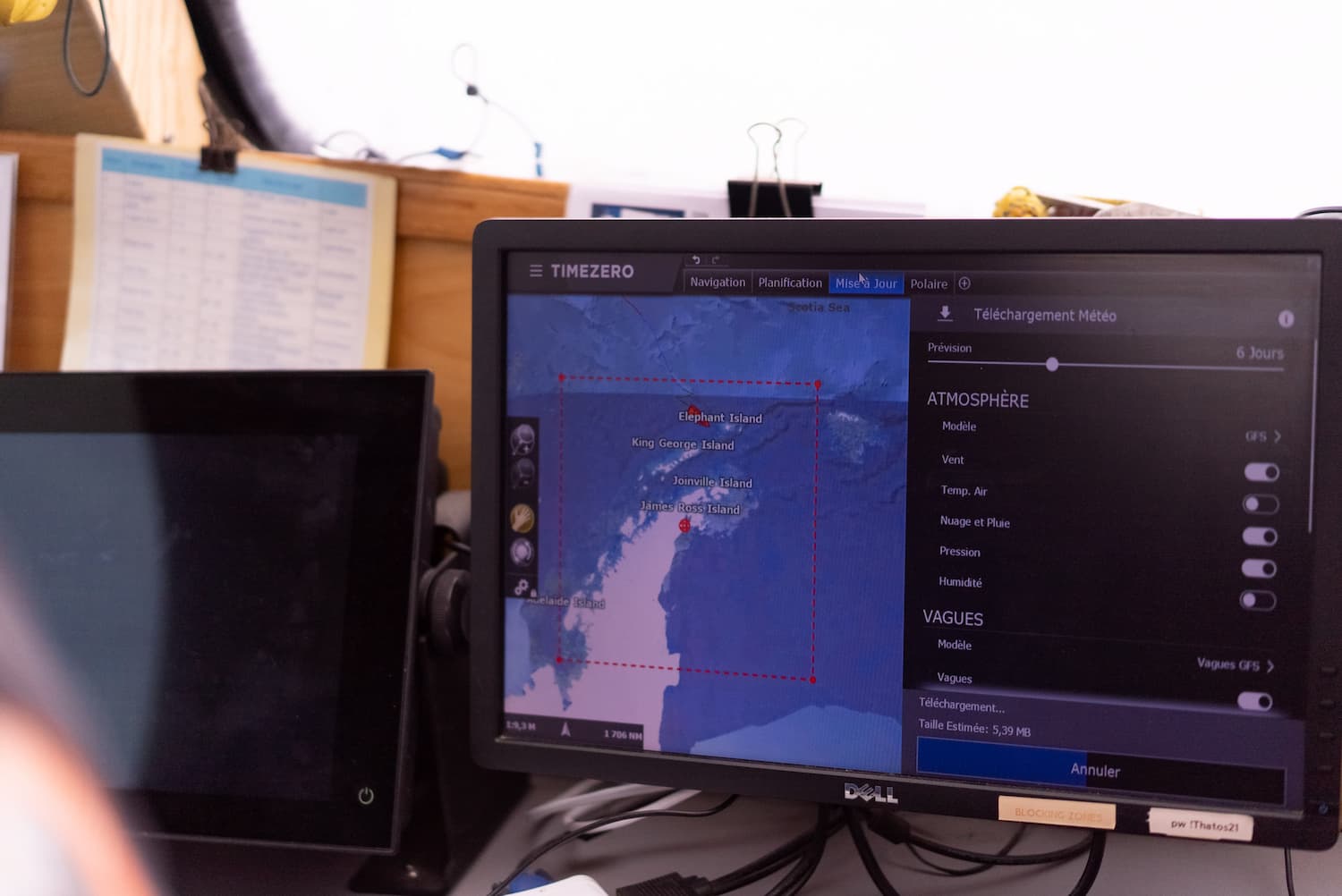 Instrument de navigation sur Tara