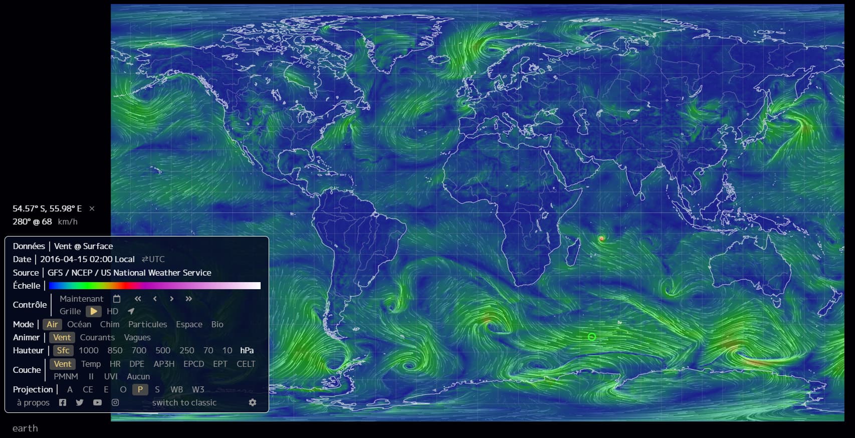 Exemple de projection P