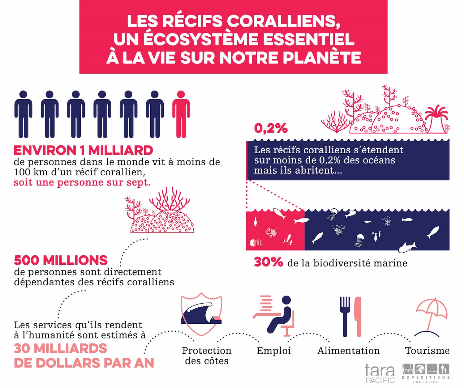 Infographie récifs coralliens