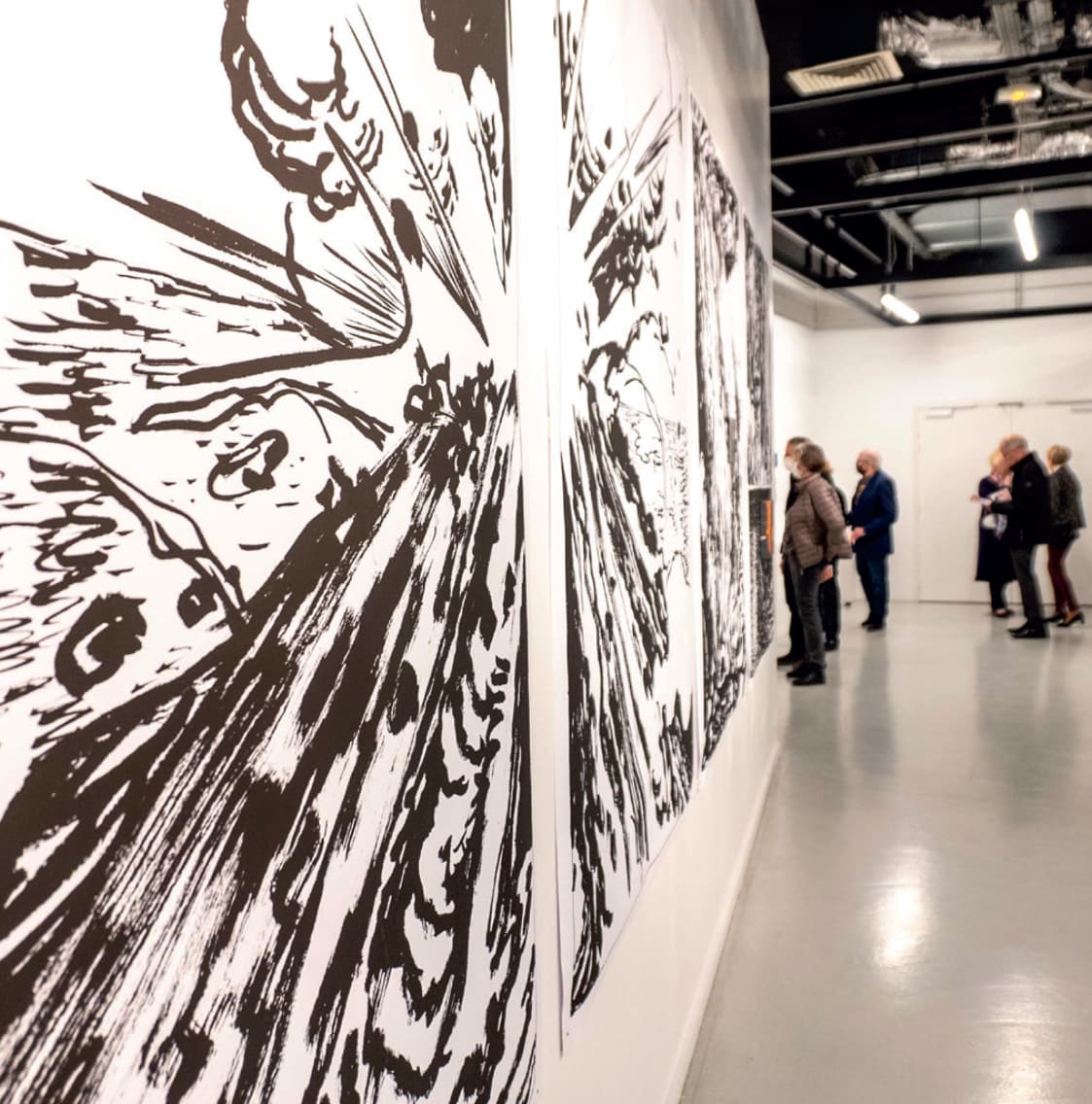 Vue de l'exposition ''François Olislaeger, Vive le feu !'', Espace Jacques Villeglé, Saint-Gratien, 2022