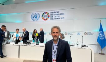 Romain Troublé, Directeur Général de la Fondation plaide pour un traité plastique ambitieux lors de l’Ocean Panel dédié au sujet à l’UNOC. © Fondation Tara Océan