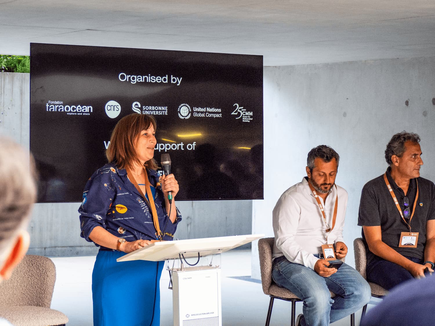 Romy Hentinger - Plankton Planet conference in Villefranche-sur-Mer © Arthur Billaud - Fondation Tara Océan
