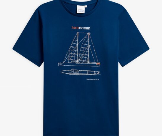 T-shirt bleu plans Tara - Mixte